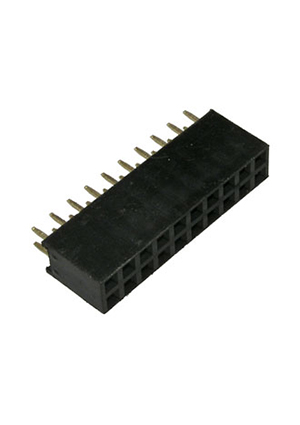 RUICHI PBD 20 (PBD 2x10), Гнездо для плат 2.54 мм RUICHI PBD 20 (PBD 2x10), 20 контактов разъемы штыревые и гнезда для них