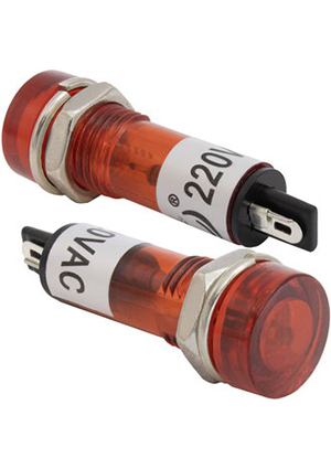 RUICHI N-805-R 220V, Лампочка неоновая в корпусе RUICHI N-805-R, 220 В, красная лампы неоновые