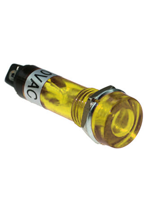 RUICHI N-805-Y 220V, Лампочка неоновая в корпусе RUICHI N-805-Y, 220 В, жёлтая лампы неоновые