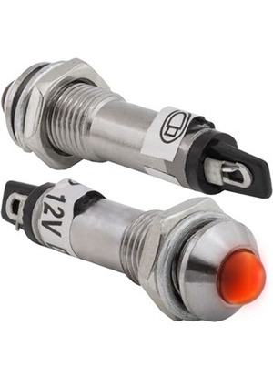 RUICHI L-705-R 12V, Индикатор светодиодный в корпусе RUICHI L-705-R, 12 В, 8 мм, красный индикаторы в корпусе