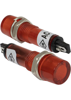 RUICHI L-804-R 12V, Индикатор светодиодный в корпусе RUICHI L-804-R, 12 В, 10 мм, красный индикаторы в корпусе