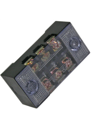 RUICHI TB-1503, Клеммная колодка винтовая с крышкой RUICHI TB-1503, 6 контактов, М3, 15 А, 600 В, 14 AWG, 2 клеммные колодки, блоки зажимов