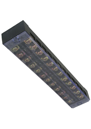 RUICHI TB-2512, Клеммная колодка винтовая с крышкой RUICHI TB-2512, 24 контакта, М4, 25 А, 600 В, 10 AWG, 6 клеммные колодки, блоки зажимов