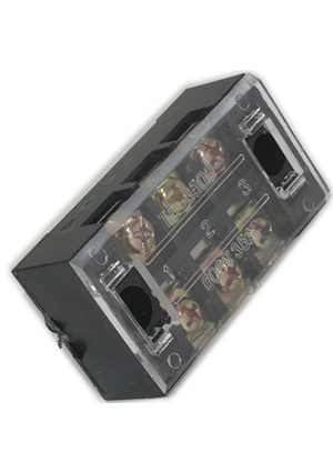 RUICHI TB-3503, Клеммная колодка винтовая с крышкой RUICHI TB-3503, 6 контактов, М4, 35 А, 600 В, 8 AWG, 10 клеммные колодки, блоки зажимов