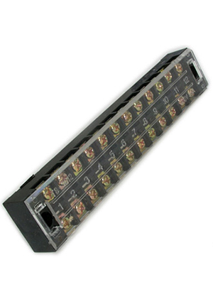 RUICHI TB-3512, Клеммная колодка винтовая с крышкой RUICHI TB-3512, 24 контакта, М4, 35 А, 600 В, 8 AWG, 10 клеммные колодки, блоки зажимов