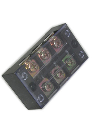 RUICHI TB-4503, Клеммная колодка винтовая с крышкой RUICHI TB-4503, 6 контактов, М5, 45 А, 600 В, -40 +80 клеммные колодки, блоки зажимов