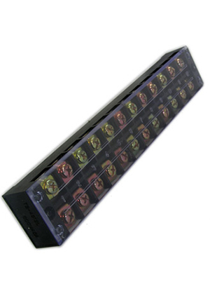 RUICHI TB-4512, Клеммная колодка винтовая с крышкой RUICHI TB-4512, 24 контакта, М5, 45 А, 600 В, -40 +80 клеммные колодки, блоки зажимов