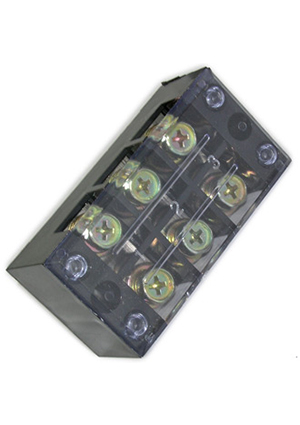 RUICHI TBC-6003, Клеммная колодка винтовая с крышкой RUICHI TBC-6003, 6 контактов, 60 А, 600 В, 0,5 10 мм2, клеммные колодки, блоки зажимов