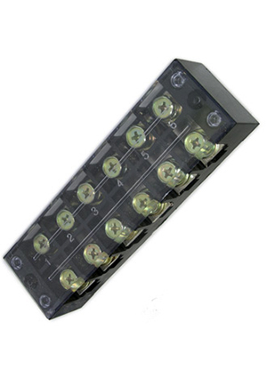 RUICHI TBC-6006, Клеммная колодка винтовая с крышкой RUICHI TBC-6006, 12 контактов, 60 А, 600 В, 0,5 10 мм2 клеммные колодки, блоки зажимов