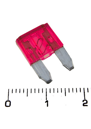 RUICHI S1035-1 10A 32V, Предохранитель флажковый мини RUICHI S1035-1, 10 A, 32 В, -40 +125  C автомобильные предохранители