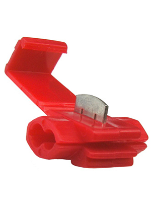 RUICHI CW-1.25 красный, Скотчлок врезного типа RUICHI CW-1.25, 10 А, 22-18 AWG, 0,5-1,0 мм2, красный ответвители, скотчлоки