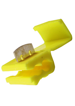 RUICHI CW-5.5 желтый, Скотчлок врезного типа проходной RUICHI CW-5.5, 12-10 AWG, 4,0-6,0 мм2, медь, желтый ответвители, скотчлоки