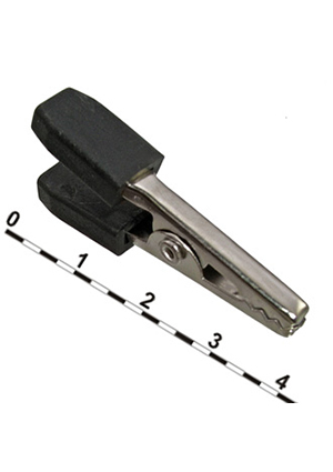RUICHI 8-0029 black, Зажим-крокодил RUICHI 8-0029 под пайку/обжим, 11 мм, 5 А, черный зажимы крокодил
