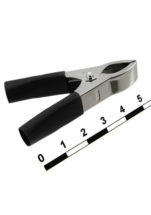 RUICHI 8-0035 black, Зажим-крокодил RUICHI 8-0035 под пайку/обжим, 17 мм, 15 А, черный зажимы крокодил