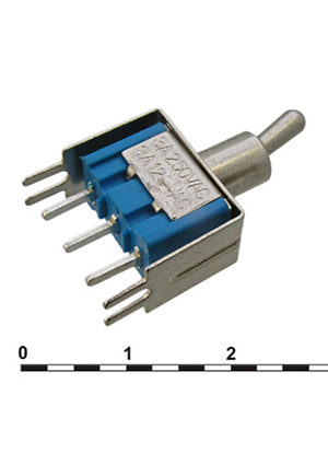 RUICHI MTS-102-A2T on-on, Микротумблер RUICHI MTS-102-A2T, ON-ON, SPDT, 3 А, 250 В, 20 мОм, установочное от тумблеры