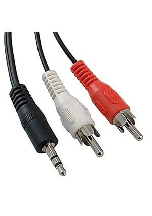 RUICHI Stereo 3,5 mm - 2 RCA B 1.8m, Аудио-видео шнур RUICHI FC-A-0044, 1.8 м шнуры аудио-видео