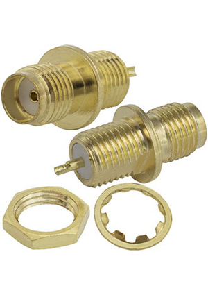RUICHI SMA-BJ GOLD, Разъём высокочастотный RUICHI SMA-BJ GOLD, крепление гайка ВЧ разъемы