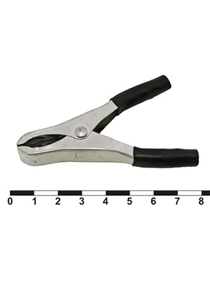 RUICHI 8-0037 black, Зажим-крокодил RUICHI 8-0037 под пайку/обжим, 18.5 мм, 15 А, черный зажимы крокодил