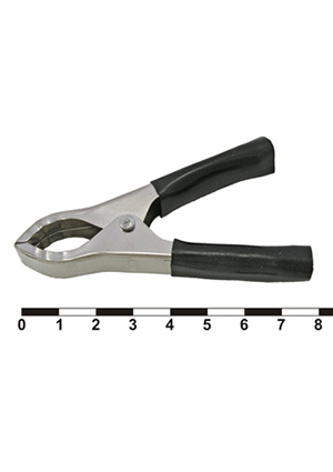 RUICHI 8-0039 black, Зажим-крокодил RUICHI 8-0039 под пайку/обжим, 20 мм, 35 А, черный зажимы крокодил