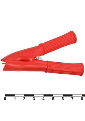 RUICHI 8-0040 red, Зажим-крокодил RUICHI 8-0040 изолированный, 17.9 мм, 30 А, красный зажимы крокодил