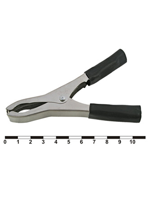 RUICHI 8-0041 black, Зажим-крокодил RUICHI 8-0041 под пайку/обжим, 50 А, черный зажимы крокодил