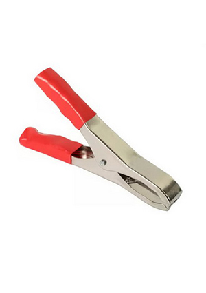 RUICHI 8-0041 red, Зажим-крокодил RUICHI 8-0041 под пайку/обжим, 50 А, покрытие медь, красный зажимы крокодил