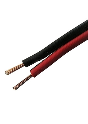 RUICHI SC 2x0.50 R/B, Акустический кабель RUICHI, 2x0.50 мм, CU+CCA, красно-чёрный кабель акустический