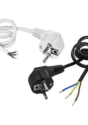 RUICHI SCZ Угл. б/роз 1.8м. 3х0.75, Шнур сетевой с угловой вилкой CEE7/7 неоконцованный RUICHI SCZ, 1.8 м, кабель сетевой