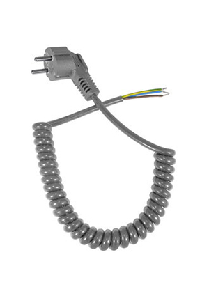 RUICHI SCZ Прям. б/роз. 3м. 3х0.75, Шнур сетевой RUICHI спиральный с евровилкой без розетки, для полотенцес кабель сетевой