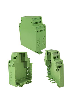 RUICHI TC-604, Корпус для РЭА на DIN-рейку RUICHI ТС-604, крепление 35 мм, АБС пластик, зеленый клеммные колодки, блоки зажимов