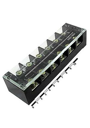 RUICHI TB-10006, Клеммная колодка винтовая с крышкой RUICHI TB-10006, 12 контактов, 100 А, 600 В, 0,5 10 мм клеммные колодки, блоки зажимов