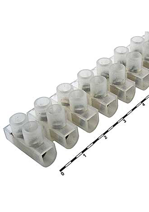 RUICHI TBS-10A, Клеммная колодка винтовая типа U RUICHI TBS-10A, 12 контактов, 10 А, 400 В, корпус нейлонов клеммные колодки, блоки зажимов