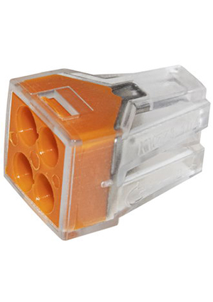 RUICHI Клеммник (773-324), Клемма зажимная соединительная безвинтовая RUICHI 773-324, 4-контактная, 20 А, а клеммные зажимы