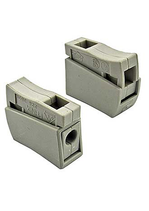 RUICHI Клеммник (224-111), Клемма для светильников зажимная соединительная безвинтовая RUICHI 224-111, 16 А клеммные зажимы