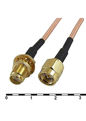 RUICHI SMA-P/SMA-J-RG316-30, Разъём высокочастотный RUICHI SMA-P/SMA-J-RG316-30, длина 30 см ВЧ разъемы