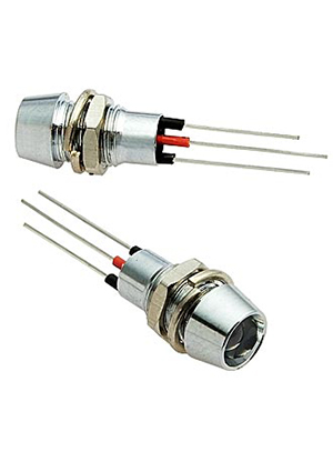 RUICHI L-612 3V красный/синий (8мм), Индикатор светодиодный в корпусе RUICHI L-612, 3 В, 8 мм, цвет красный индикаторы в корпусе