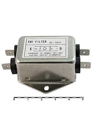 RUICHI DL-1D31 1A. 250V, Сетевой фильтр RUICHI DL-1D311A. 250V, 3,3 нФ сетевые фильтры подавления ЭМП