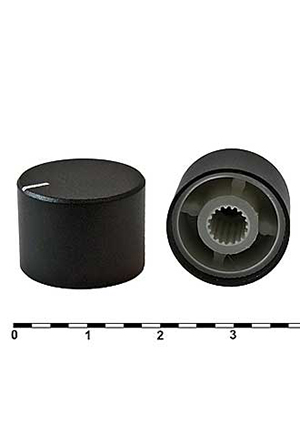RUICHI 18X13HP, Ручка приборная RUICHI 18X13HP, на вал с зубцами ручки для радиоаппаратуры