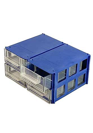 FUHENGSHENG 40x90x140 (ВхШхГ) blue, Ячейка наборная FUHENGSHENG 40x90x140 (ВхШхГ) синяя, материал HDPE кассетницы