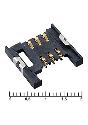 RUICHI SIM-06P, Держатель SIM RUICHI SIM-06P, 6 контактов держатели SIM карт и карт памяти