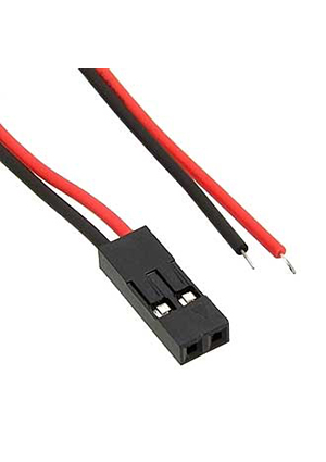 RUICHI BLS-2 AWG26 0.3m, Межплатный кабель питания (розетка-под пайку) RUICHI BLS-2, AWG26, с шагом 2,54 мм шнуры сетевые