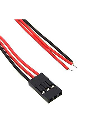 RUICHI BLS-3 AWG26 0.3m, Межплатный кабель питания (розетка-под пайку) RUICHI BLS-3, AWG26, с шагом 2,54 мм шнуры сетевые