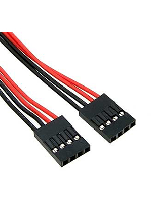RUICHI BLS-4 *2 AWG26 0.3m, Межплатный кабель питания соединительный (розетка-розетка) RUICHI BLS-4, AWG26, шнуры сетевые