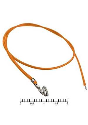 RUICHI HU 2,54 mm AWG26 0,3m orange, Разъём питания низковольтный RUICHI HU шаг 2,54 мм AWG26 0,3m оранжевы штырьковые разъемы питания