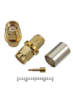 RUICHI SMA-CG58P, Разъём высокочастотный RUICHI SMA-CG58P, обжимной ВЧ разъемы