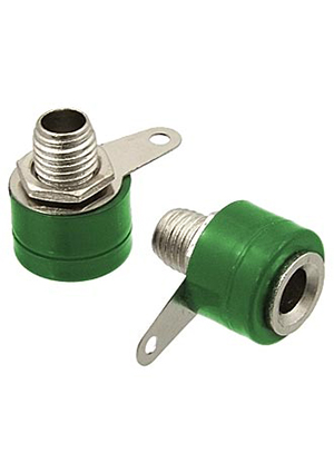 RUICHI 10-0061 AL GREEN, Гнездо RUICHI 10-0061 AL зелёный, монтаж на панель аксессуары для корпусов