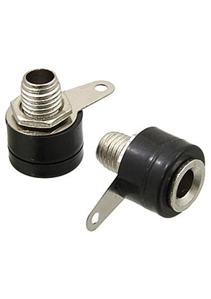 RUICHI 10-0061 AL BLACK, Гнездо RUICHI 10-0061 AL чёрный, монтаж на панель аксессуары для корпусов