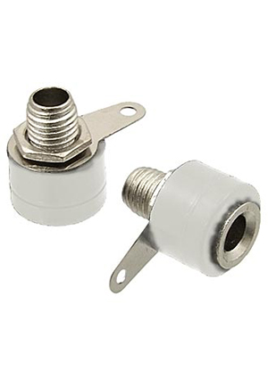 RUICHI 10-0061 AL WHITE, Гнездо RUICHI 10-0061 AL белый, монтаж на панель аксессуары для корпусов