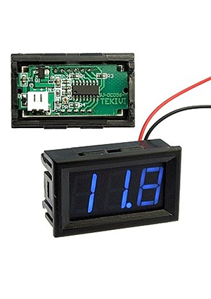 RUICHI V27T-DL Blue (3.2-30V), Вольтметр RUICHI V27T-DL синий (3.2-30V), цифровой вольтметры