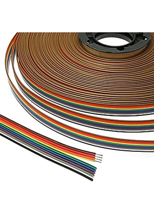 RUICHI RC-10 Color 24AWG Cu pitch 1.5 mm, Кабель ленточный RUICHI, 10-проводный, шаг 1.5мм, сечение 24 AWG, кабель плоский
